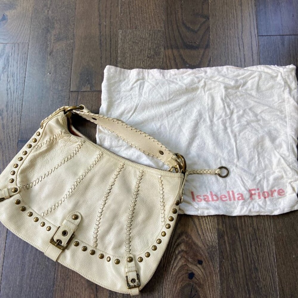 Isabella Fiore Off White Studded Purse/Handbag